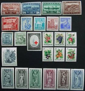 Packet, Austria, 54 Different, Scott 382 // J47, All Mint