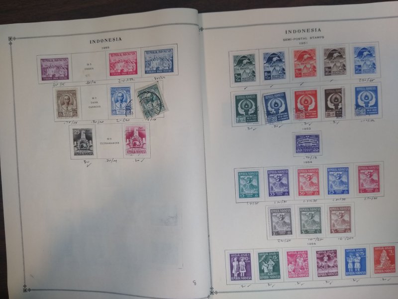 collection on pages Indonesia 1949-59 FW: CV $175