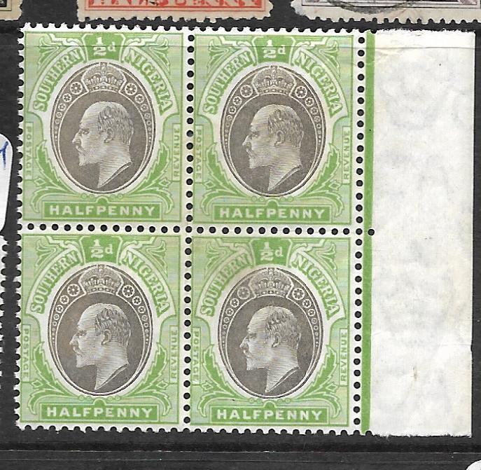 SOUTHERN NIGERIA (PP2201B) KE 1/2D SG21 BL OF 4   MNH