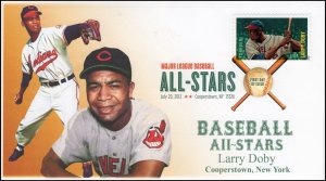 AO-4695-1, 2012, Larry Doby, Add-on Cachet,  Baseball All-Stars, DCP, FDC, SC 46