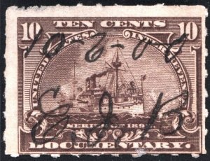 R168 10¢ Documentary Stamp (1898) Used