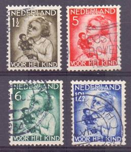 Netherlands  #B73-B76  used  1934  child welfare