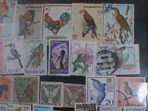 ​WORLDWIDE-49 DIFFERENT LOVELY BEAUTIFUL BIRDS-VF MANY OVER 60 YEARS OLDIES