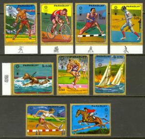 PARAGUAY 1970 MUNICH 1972 OLYMPICS Set MUESTRA SPECIMEN Sc 1262-1266 MNH