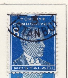 Turkey 1939 Early Issue Used 8k. 185414