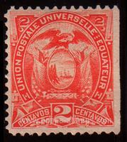 Ecuador SG#27 Mint - 1887 2c.  - Heraldic