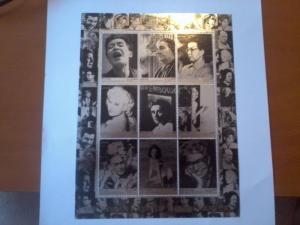 AFGHANISTAN SHEET MILLENNIUM FAMOUS PEOPLE METALLIC PAPER