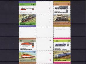 Grenadines of St.Vincent (Union Islands) 1986 TRAINS TGV CROSS BLOCK MNH