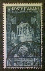 Stamps, Italy, Scott #386, used(o), 1937, Augustus: Capitol, (2.55+2)lira