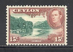 Ceylon  Sc # 282 mint hinged  (DT)