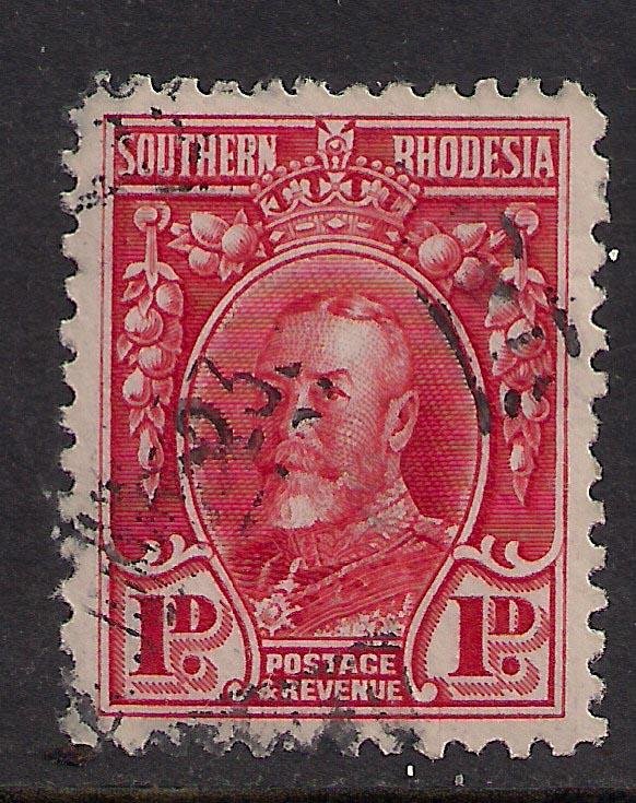 Southern Rhodesia 1931 - 37 KGV 1d Red Used Stamp SG 16a ( E50 )