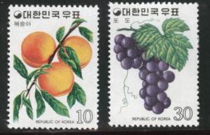 Korea Scott 895-896 MNH** May 30 1974 Fruit set