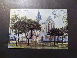 British Guiana Postcard Cover to Wilhelmshaven Germany St Georges Cathedral