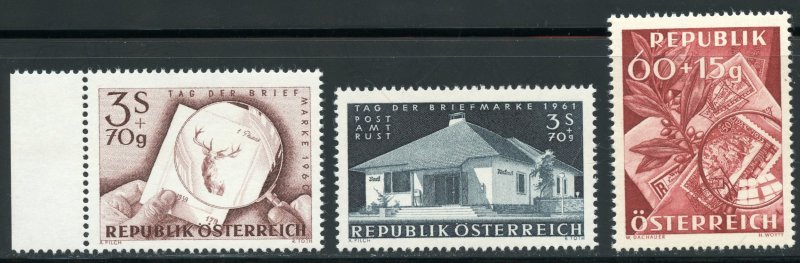 Austria Scott B268,B302-B303 MNHOG - Stamp Day Issues - SCV $4.90
