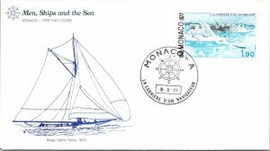 Monaco FDC 1977 - Sloop Yachet, Fanny 1873  - F29854