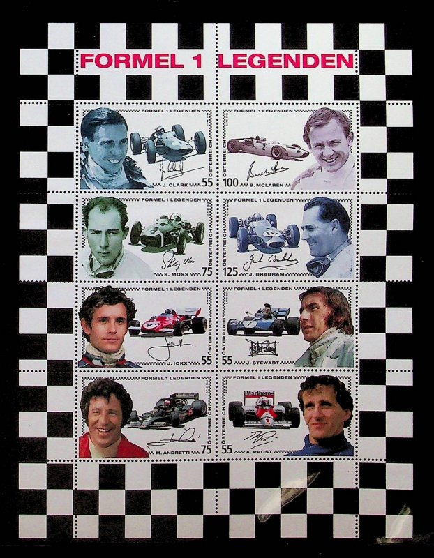 AUSTRIA Sc 2051 NH SOUVENIR SHEET OF 2006 - FORMULA 1 CARS - (WS25)