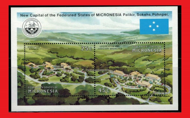 ZAYIX - 1991 Micronesia 132-133 MNH souvenir sheets / New Capital