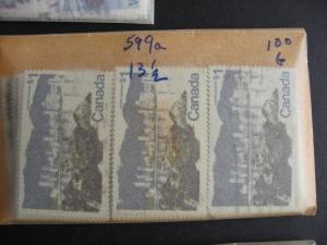 Canada wholesale 500 $1 used stamps 599,a 726,a 934 (mixed condition)