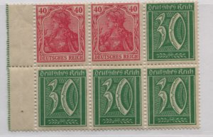 GERMANY  141B  BOOKLET PANE MNH