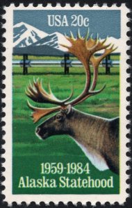 SC#2066 20¢ Alaska Statehood, 25th Anniversary Single (1984) MNH