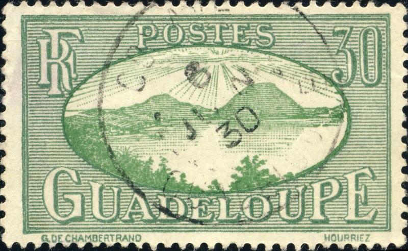 GUADELOUPE - 1930 CàD  GOYAVE / GUADELOUPE  sur Yv.107 30c vert