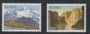 Iceland # 622-623, Europa - National Parks, Mint NH, 1/2 Cat