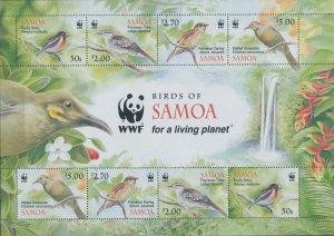 Samoa 2009 SG1223 Birds WWF MS MNH