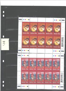 MALTA 2003 EUROPE #1123-1124 1SET=$1.20 / 2 FULL SHEETS=$10.00