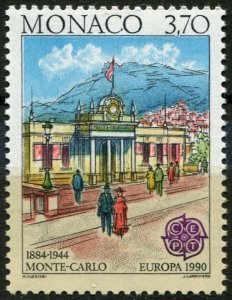 Monaco Sc#1717 MNH, 3.70f multi, Europa (C.E.P.T.) 1990 - Post Office Buildin...