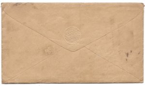 Doyle's_Stamps: 1852 Connecticut Postal Cover w/Scott #10A & Background!