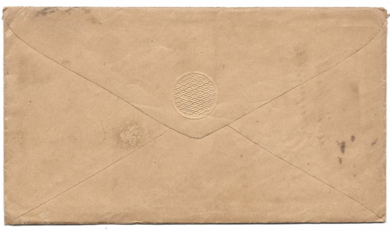 Doyle's_Stamps: 1852 Connecticut Postal Cover w/Scott #10A & Background!