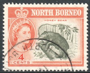 North Borneo Scott 281 - SG392, 1961 Elizabeth II 4c used