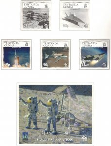 TRISTAN DA CUNHA 2009 Naval Aviation; Scott 869-74, SG 939-43; MNH