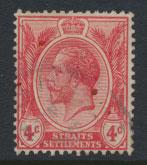 Straits Settlements George V  SG 198b Used Carmine