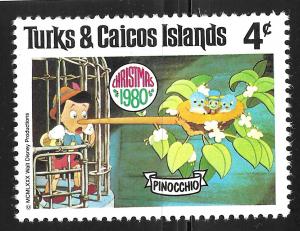 Turks & Caicos Islands #447 4c Christmas-Scenes from Pinocchio MHR