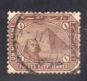 EGYPT SC# 43A USED  1m 1888-1906