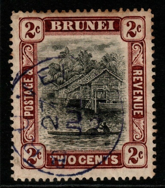 BRUNEI SG36 1911 2c BLACK & BROWN FINE USED