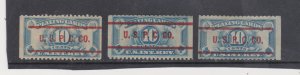 US Scott #RF23 U.S.P.C. Co.Precancel Playing Cards Revenue Stamp MHOG 3 Settings