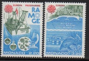 Monaco 1986 Fish Boat Europa VF MNH (1530-1)