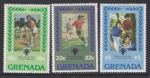 Grenada, Scott #917-919; IYC Emblem and Children, MNH