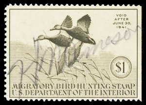 Scott RW7 1940 $1.00 Federal Duck Stamp Used F-VF Cat $50