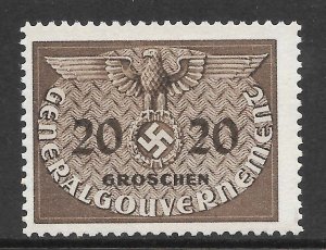 Poland Scott NO5 Unused HOG - 1940 German Occupation Official - SCV $0.80