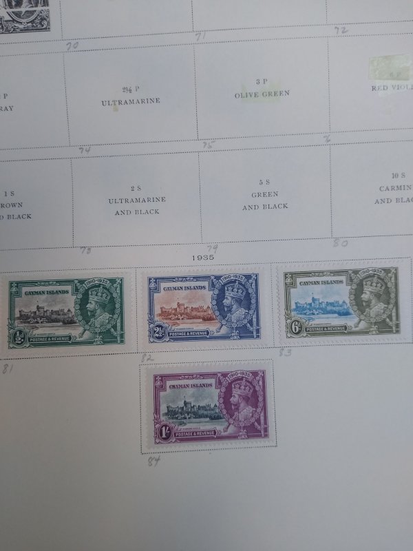 collection on pages Cayman Islands 1900-35 PS: CV $215