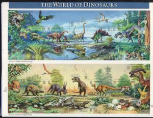 US Sc 3136 1997 Dinosaurs stamp sheet mint NH