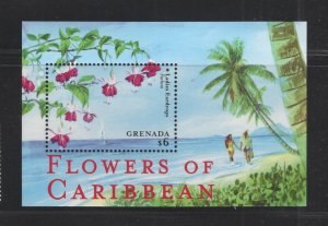 Grenada  #3150 (2001 Flowers sheet) VFMNH CV $5.50