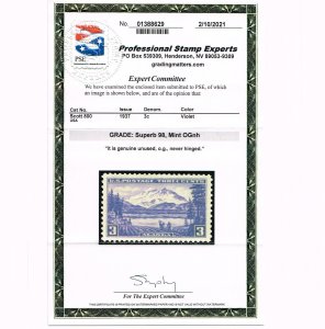 EXCEPTIONAL GENUINE SCOTT #800 MINT PRISTINE OG NH PSE CERT GRADED SUPERB-98