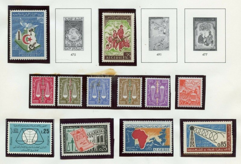 ALGERIA  SELECTION OF MINT NEVER HINGED STAMPS AS SHOWN