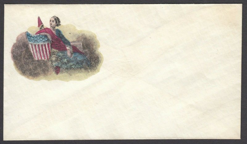 Civil War Patriotic unused Magnus cover - Lady and Flag Shield