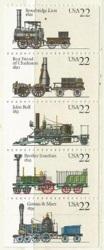 Scott #2366a MNH Steam Locomotives Strip of 5