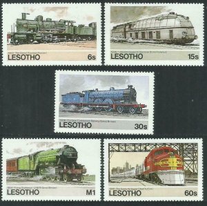 1984 Lesotho 484-488 Locomotives